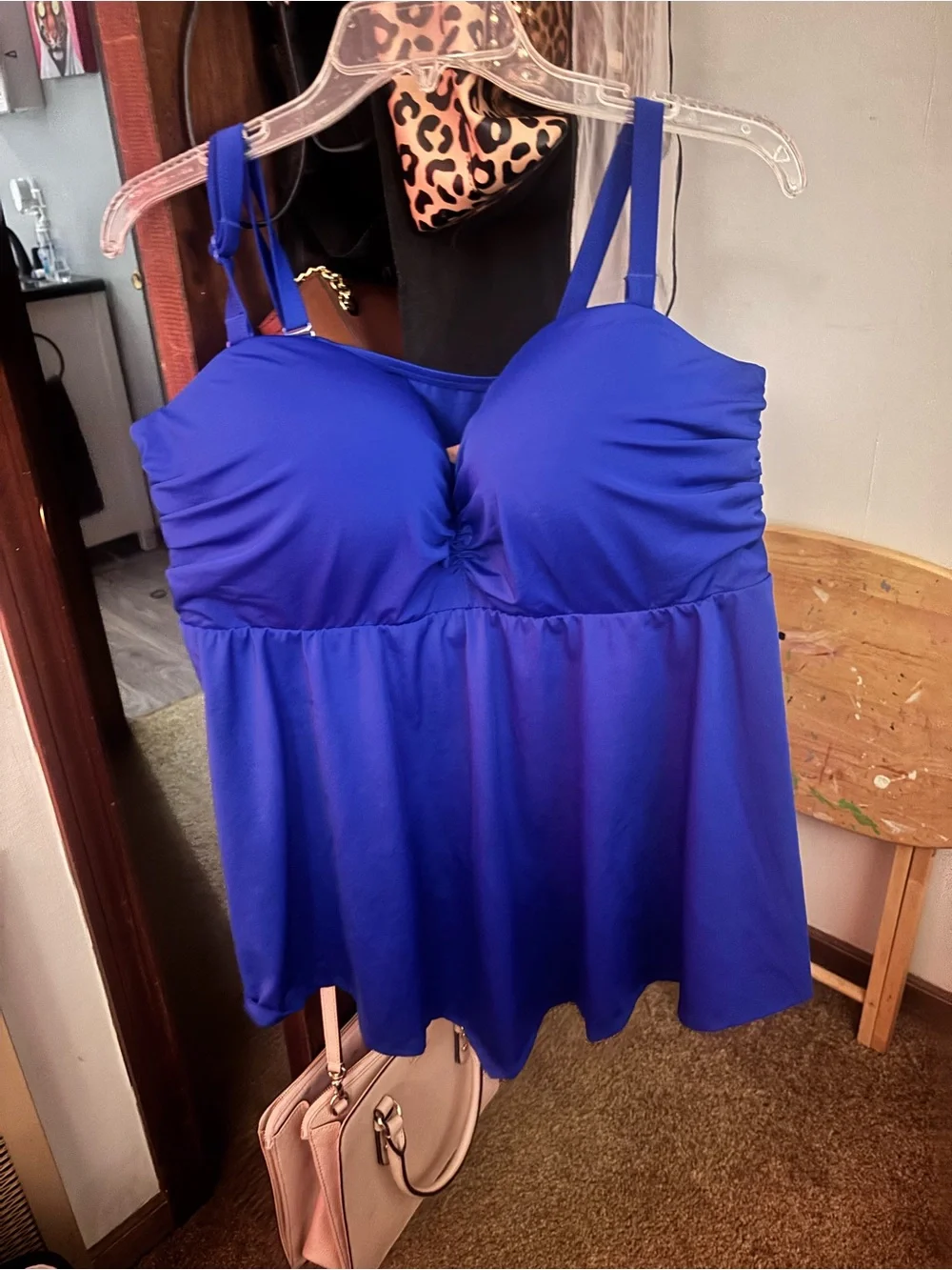 Lane Bryant Royal Blue Swim Tankini Top